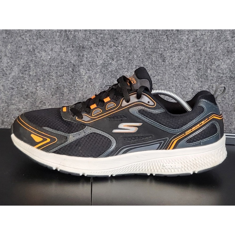 Skechers GOrun Consistent Mens 12 Black Orange Running Shoes Sneakers Walking